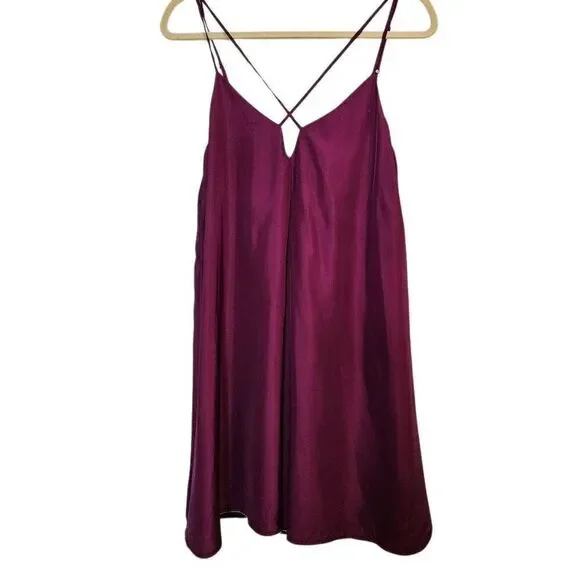 Rebecca Minkoff Dana dress, plum spaghetti strap. Size S. - Picture 1 of 6